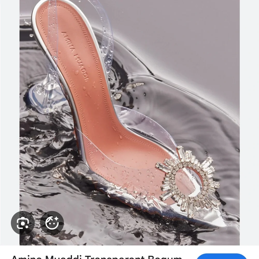 $1300! Amina Muaddi Begum Cinderella Pumps size 39.5 - Picture 2 of 11